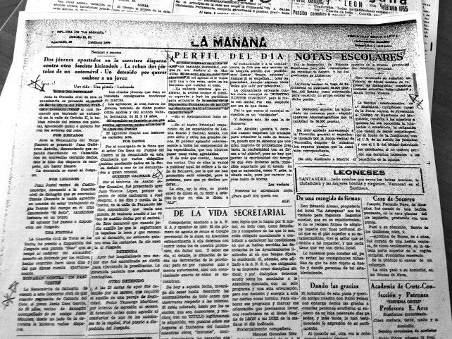 La página 5 del periódico 'La Mañana' del 19 de julio de 1936 con noticias realmente alarmantes.