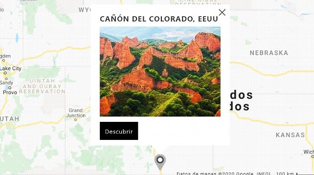 Al solicitar el destino del Cañón del Colorado, salen las Médulas en la web españaesmuchomundo.es.